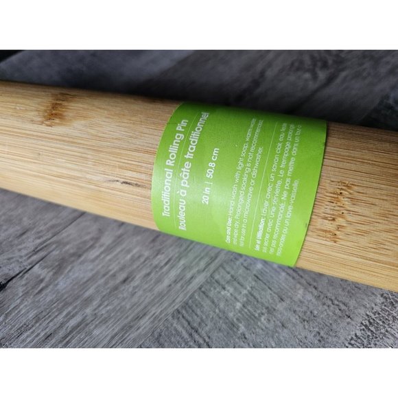 Core Bamboo 100% Organically Grown 20 Inch Traditional Rolling Pin New - Picture 2 of 7